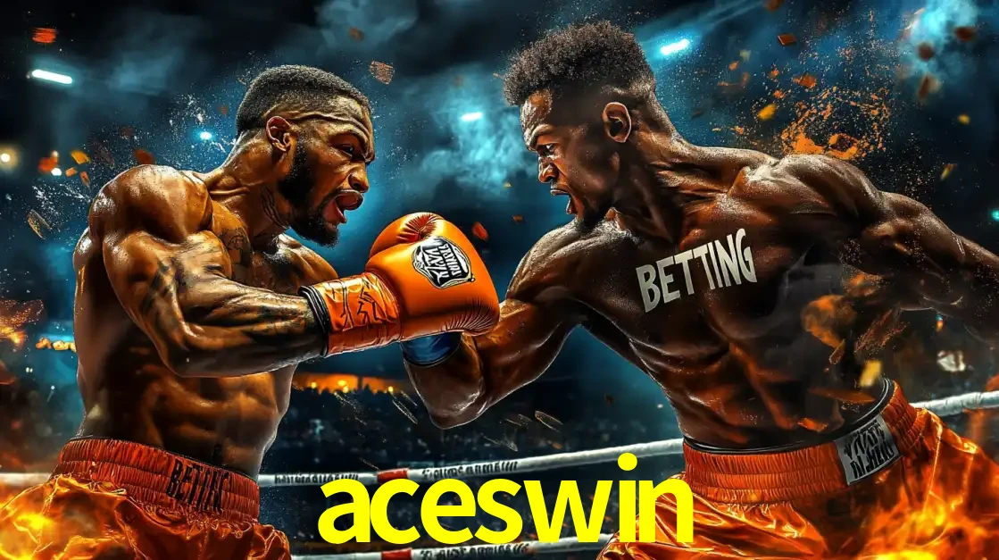Dois boxeadores em uma luta intensa e explosiva, representando a adrenalina e as oportunidades de apostas em esportes de combate disponíveis na plataforma aceswin.